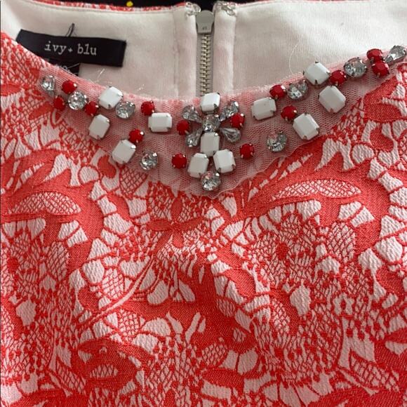 Ivy + blu 10 print and beaded sleeveless dress NWT - Picture 2 of 8